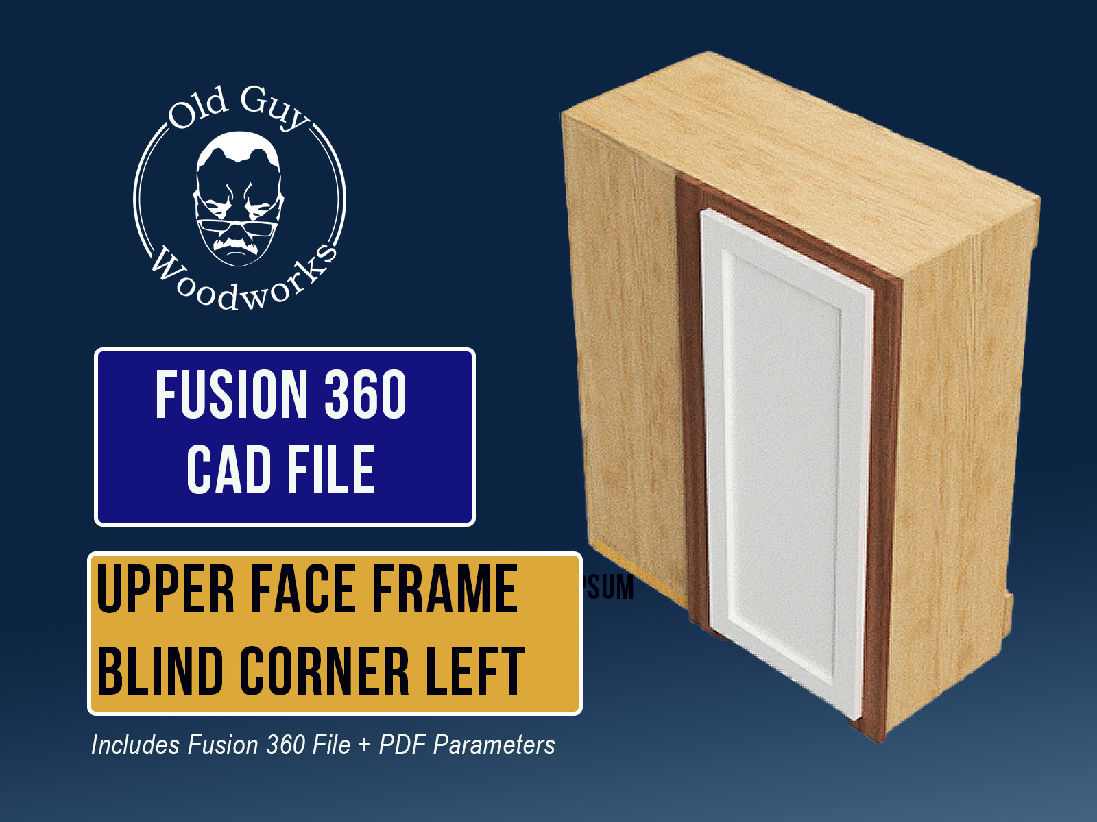 Upper Face Frame Blind Corner Left