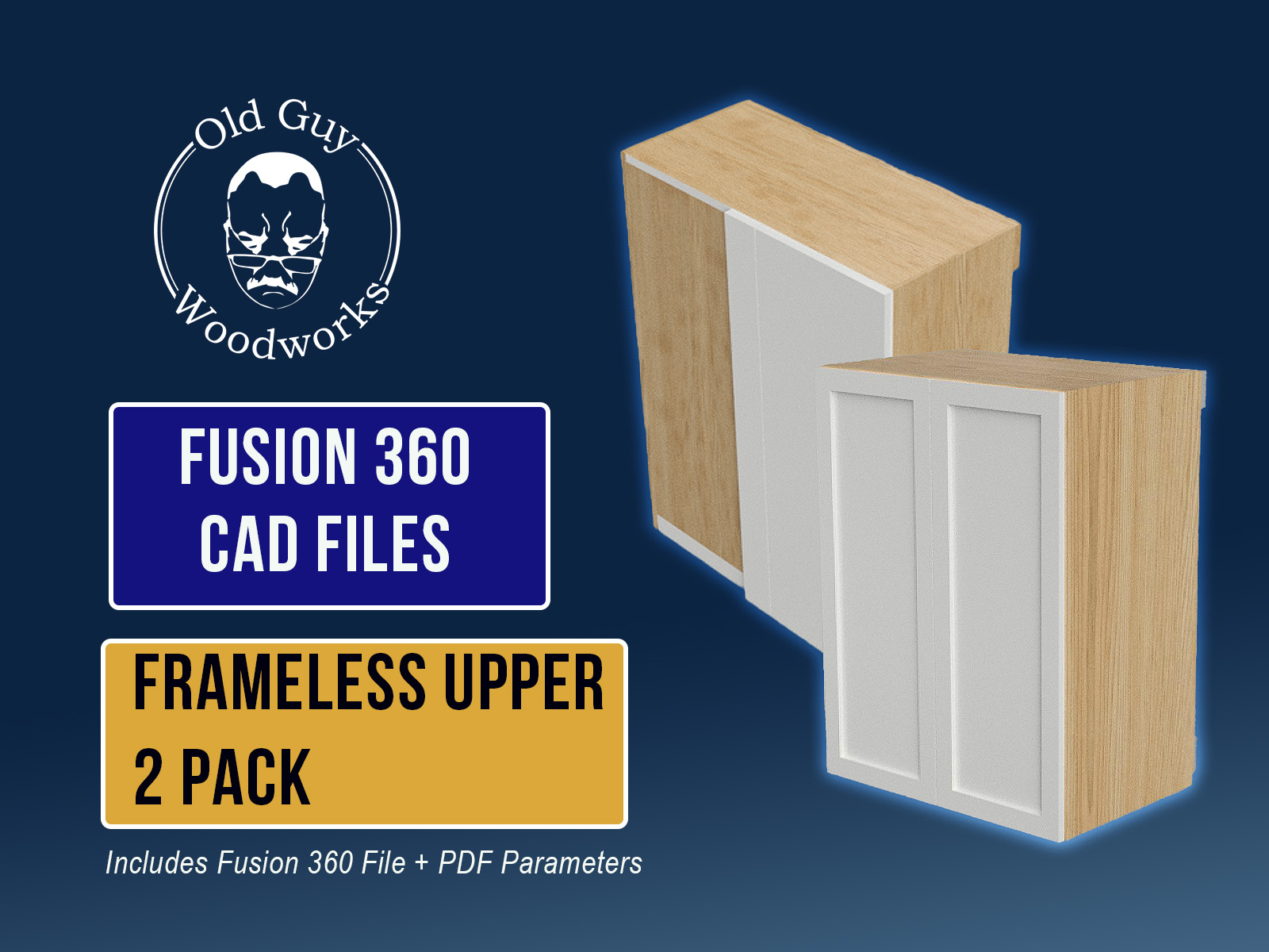 2-Pack Upper Cabinets - Fusion 360 CAD Files