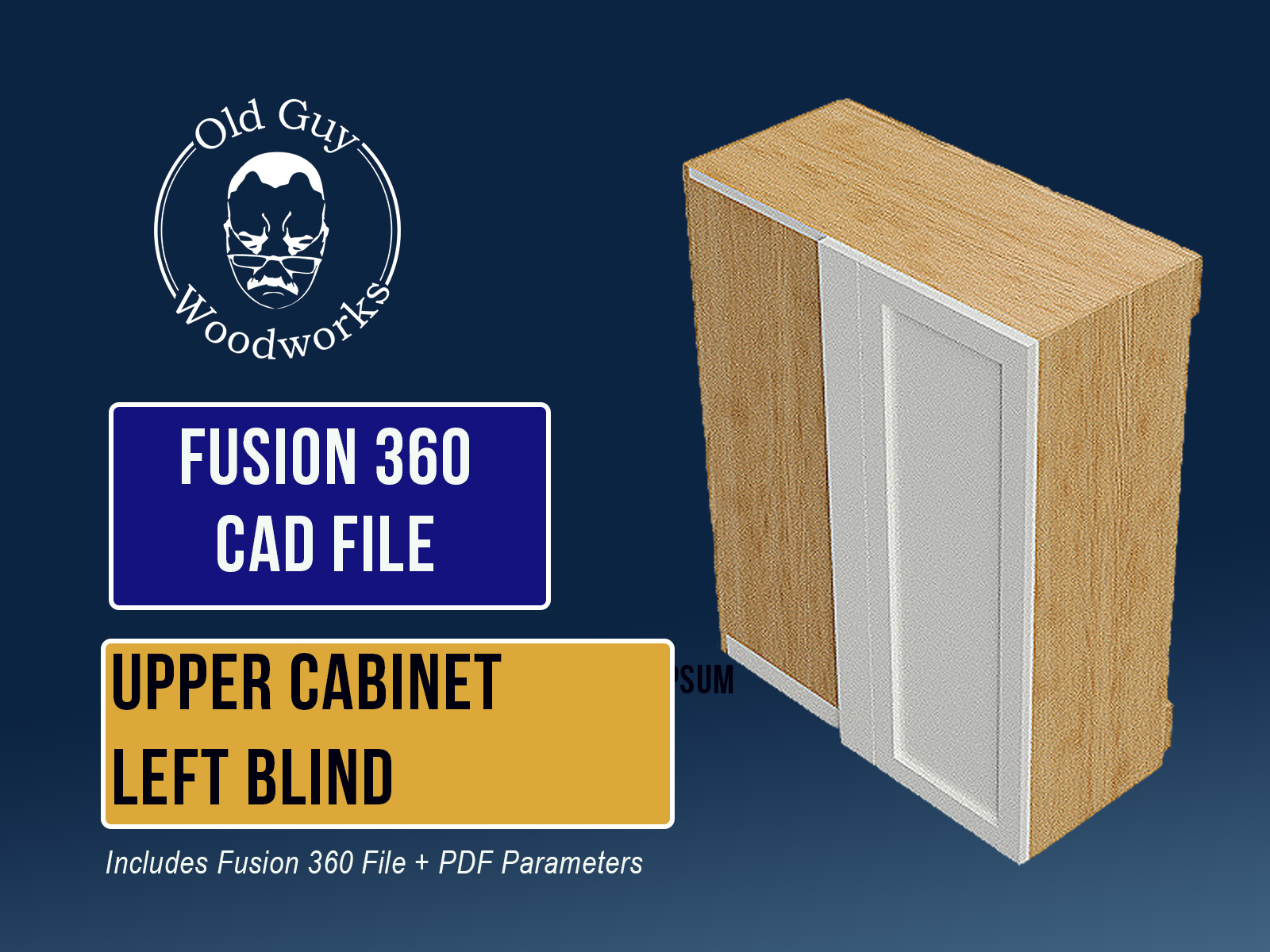 Upper Left Blind Cabinet - Fusion 360 CAD File